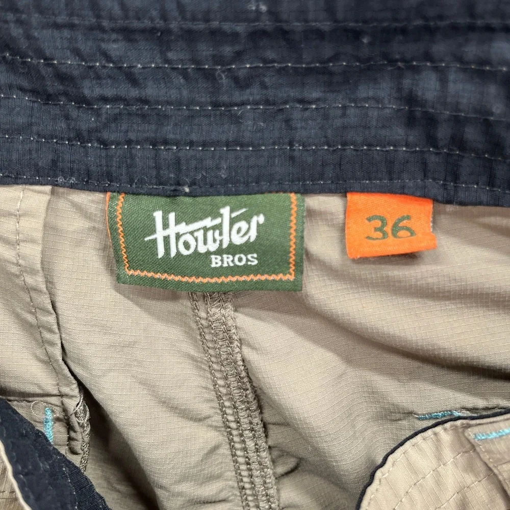 Howler Bros Horizon Shorts Mens 36 Tan Hybrid Nylon Ripstop Outdoor Gorpcore